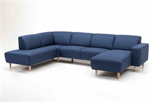 Amalfi u-sofa 326 x 210 TH - Idaho Blue - Stærk Pris 